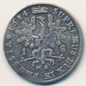 Brandenburg, 18 groschen, 1676–1689