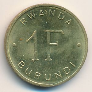 Rwanda-Burundi, 1 franc, 1960–1964