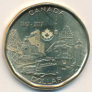 Канада, 1 доллар (2017 г.)