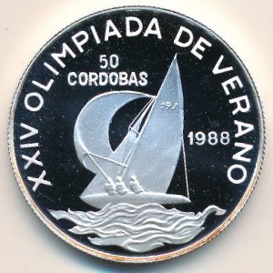 Nicaragua, 50 cordobas, 1988