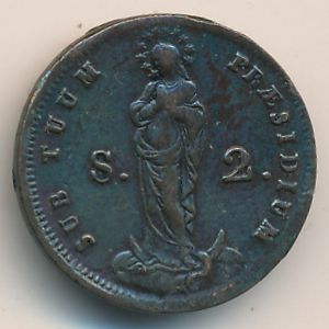 Genoa, 2 soldi, 1814