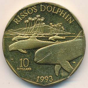 Marshall Islands, 10 dollars, 1993