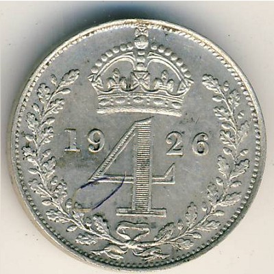 Great Britain, 4 pence, 1921–1927