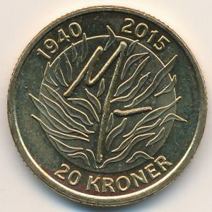 Denmark, 20 kroner, 2015