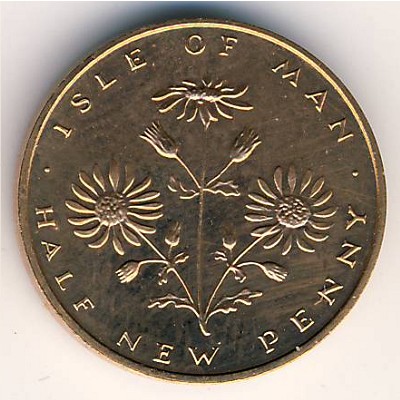 Isle of Man, 1/2 new penny, 1971–1975