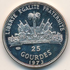 Haiti, 25 gourdes, 1973–1974