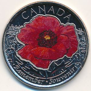 Канада, 25 центов (2015 г.)