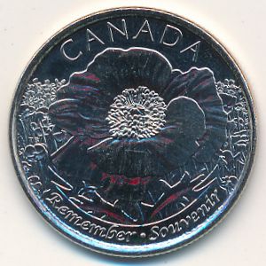 Canada, 25 cents, 2015