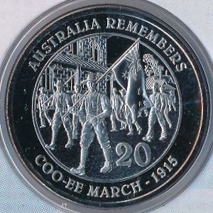 Австралия, 20 центов (2015 г.)