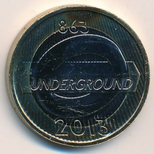 Great Britain, 2 pounds, 2013