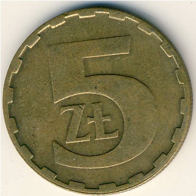 Польша, 5 злотых (1986–1988 г.)