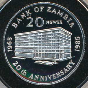 Zambia, 20 ngwee, 1985