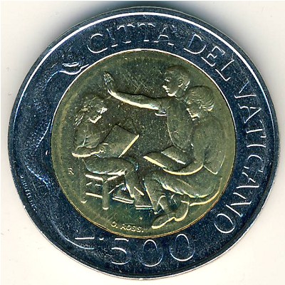 Ватикан, 500 лир (1996 г.)