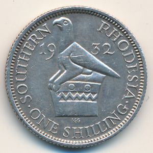 Southern Rhodesia, 1 shilling, 1932–1936