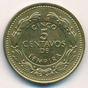 Honduras, 5 centavos, 1993–1994