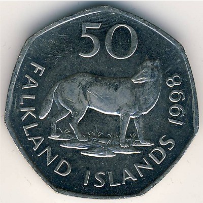 Фолклендские острова, 50 пенсов (1998–1999 г.)