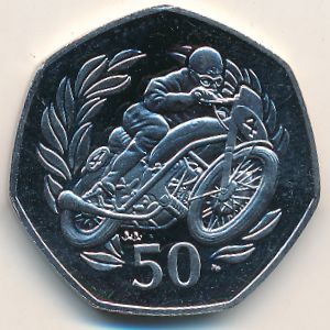 Остров Мэн, 50 пенсов (1999 г.)