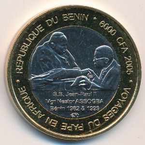 Benin., 6000 francs CFA, 2005