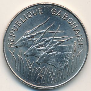 Gabon, 100 francs, 1971–1972