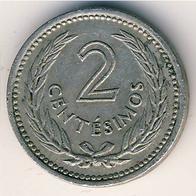 Uruguay, 2 centesimos, 1953