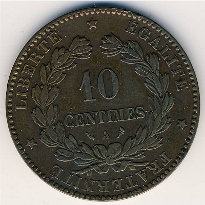 Франция, 10 сентим (1870–1898 г.)