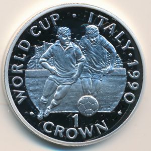 Gibraltar, 1 crown, 1990