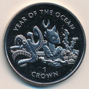 Gibraltar, 1 crown, 1998