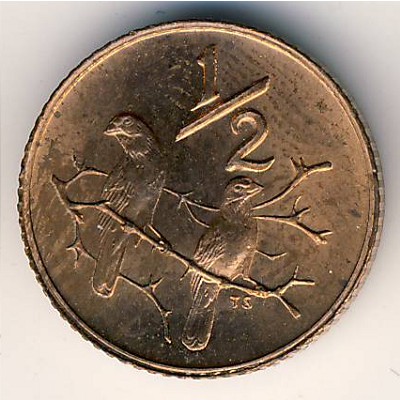South Africa, 1/2 cent, 1970–1983