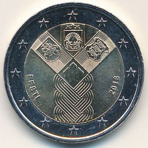Эстония, 2 евро (2018 г.)
