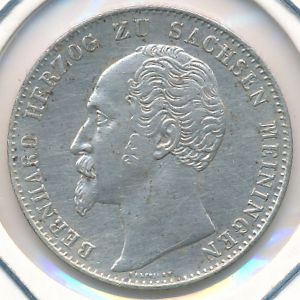 Saxe-Meiningen, 1/2 gulden, 1854