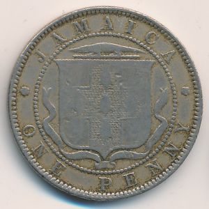 Jamaica, 1 penny, 1902–1903