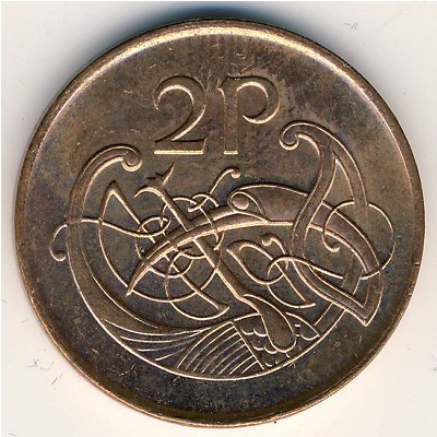 Ireland, 2 pence, 1990–2000