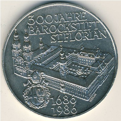 Austria, 500 schilling, 1986