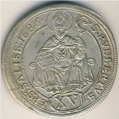 Зальцбург, 15 крейцеров (1681–1686 г.)