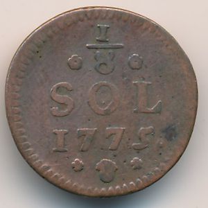 Luxemburg, 1/8 sol, 1775