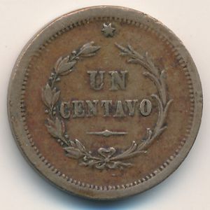 Costa Rica, 1 centavo, 1874