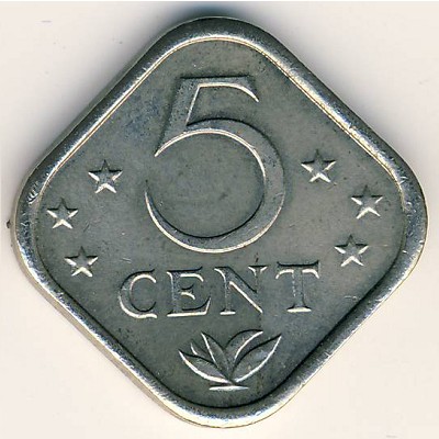 Antilles, 5 cents, 1971–1985