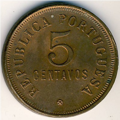 Angola, 5 centavos, 1921–1924