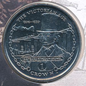 Gibraltar, 1 crown, 2001