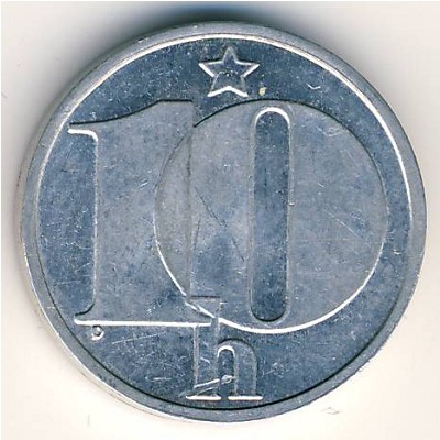 Чехословакия, 10 гелеров (1974–1990 г.)
