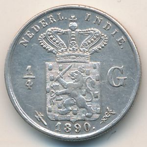 Netherlands East Indies, 1/4 gulden, 1854–1901