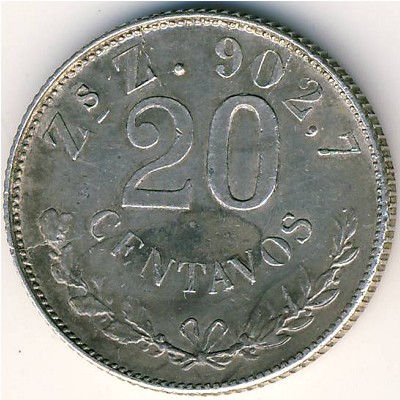 Мексика, 20 сентаво (1898–1905 г.)