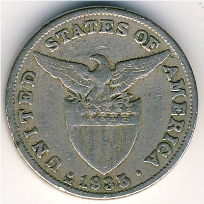 Philippines, 5 centavos, 1930–1935