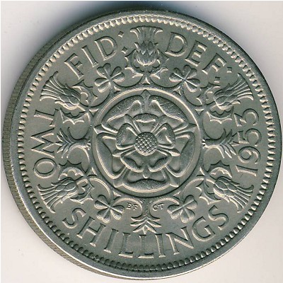 Great Britain, 2 shillings, 1953