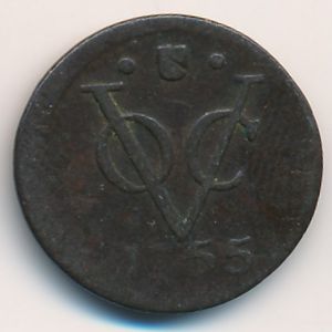 Netherlands East Indies, 1/2 duit, 1752–1757