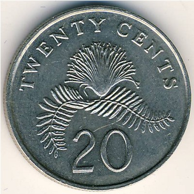 Singapore, 20 cents, 1985–1991