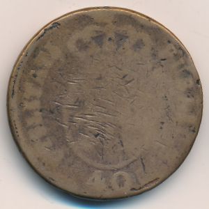 Portugal, 40 reis, 1826–1828