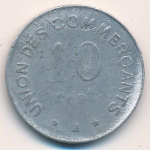Carcassonne, 10 centimes, 1917
