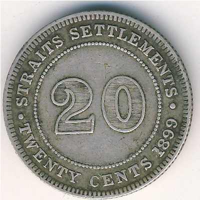 Стрейтс-Сетлментс, 20 центов (1871–1901 г.)