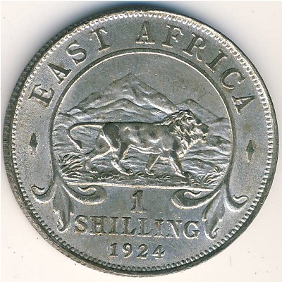 East Africa, 1 shilling, 1921–1925